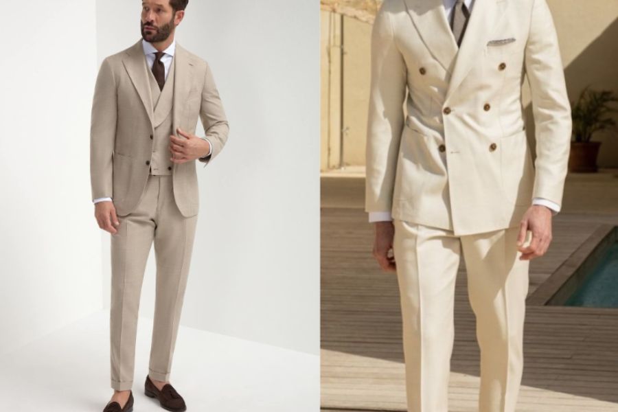 Vest chú rể nude sang trọng, tinh tế tạo cảm giác nhẹ nhàng nhưng vô cùng đẳng cấp.