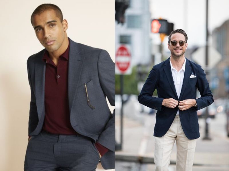 Vest nam phối áo polo mang lại phong cách thoải mái nhưng vẫn lịch thiệp cho các buổi gặp gỡ thân mật.